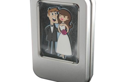 Pendrive novios con caja