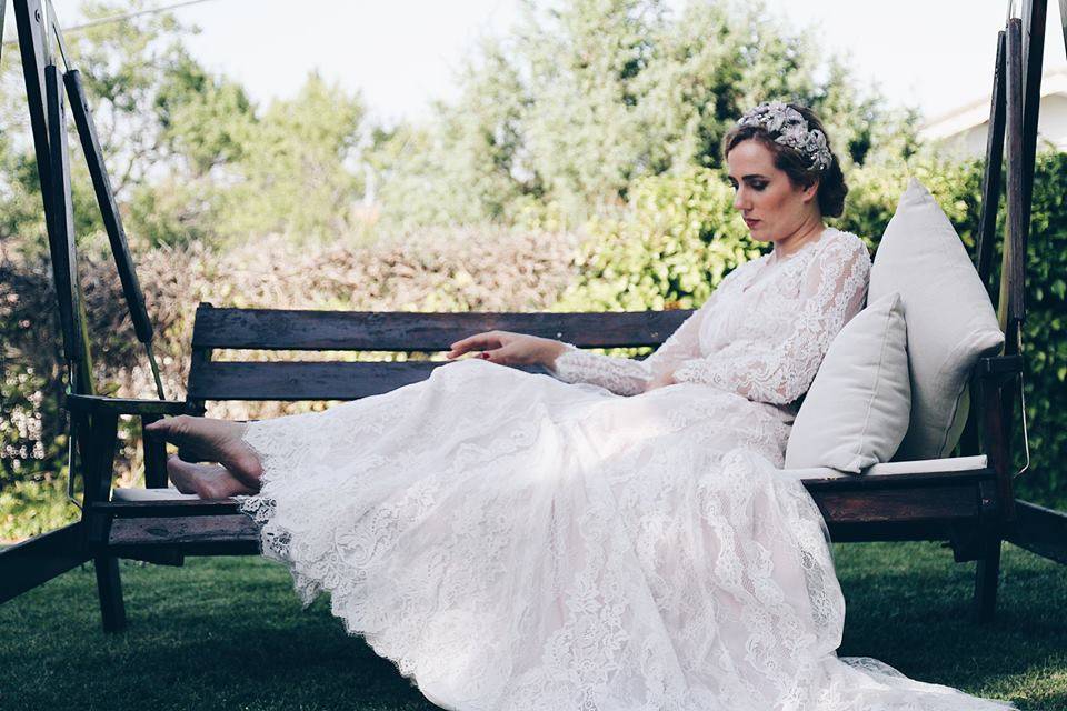 Vestido de novia rosa