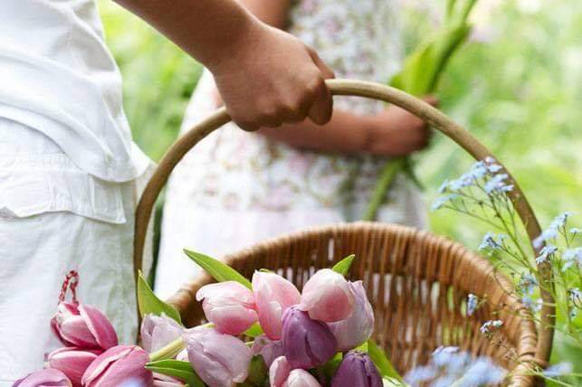 Cesta con flores