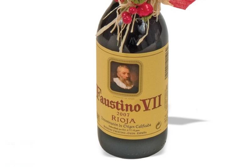 Mini botella de vino de Faustino