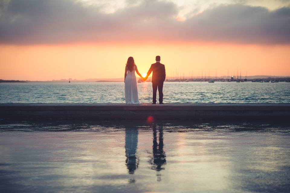 Postboda en la playa