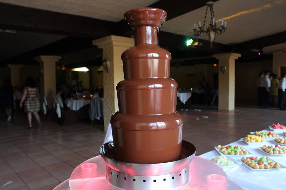 Fondue de chocolate y chuches