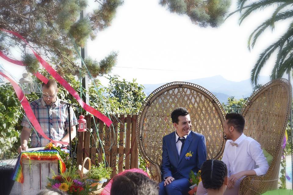 Ceremonia en la terraza