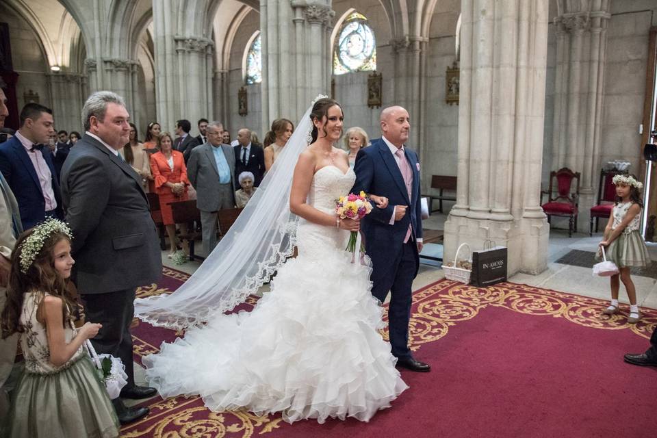 Llegada de la novia a la iglesia