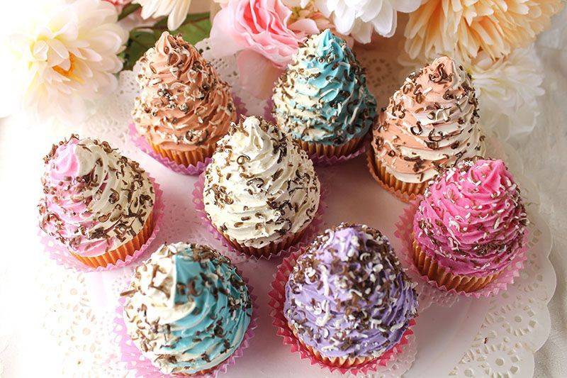 Jabones de cupcakes variadas