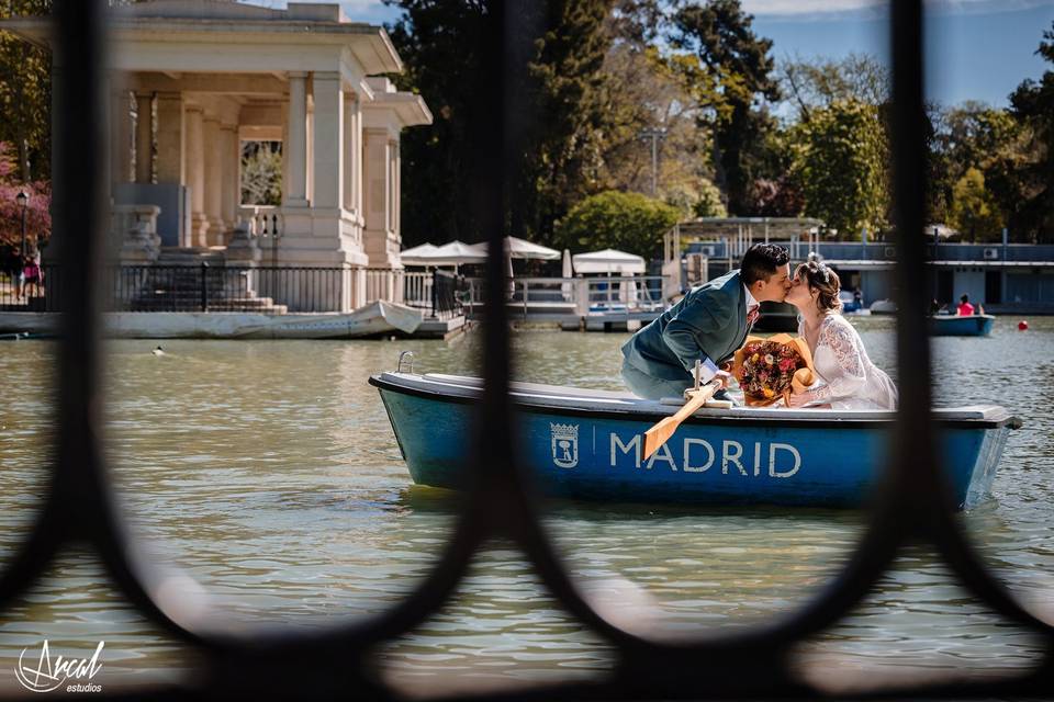 Lago en Parque de retiro