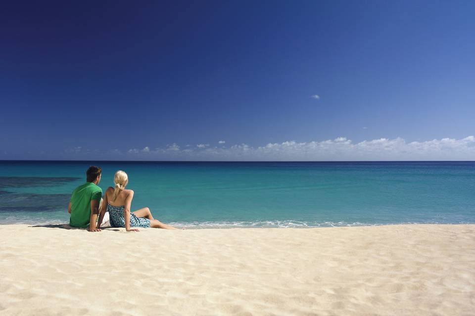 Pareja en la playa