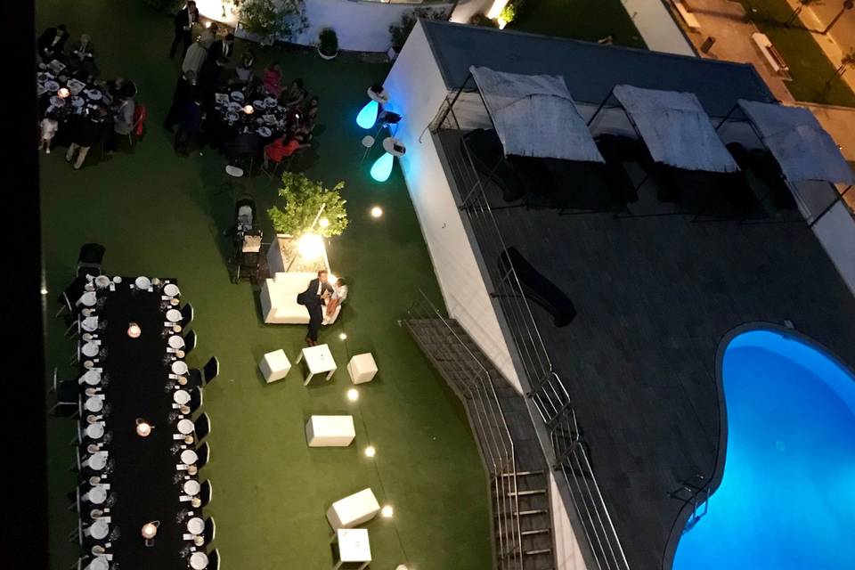 Boda en terraza