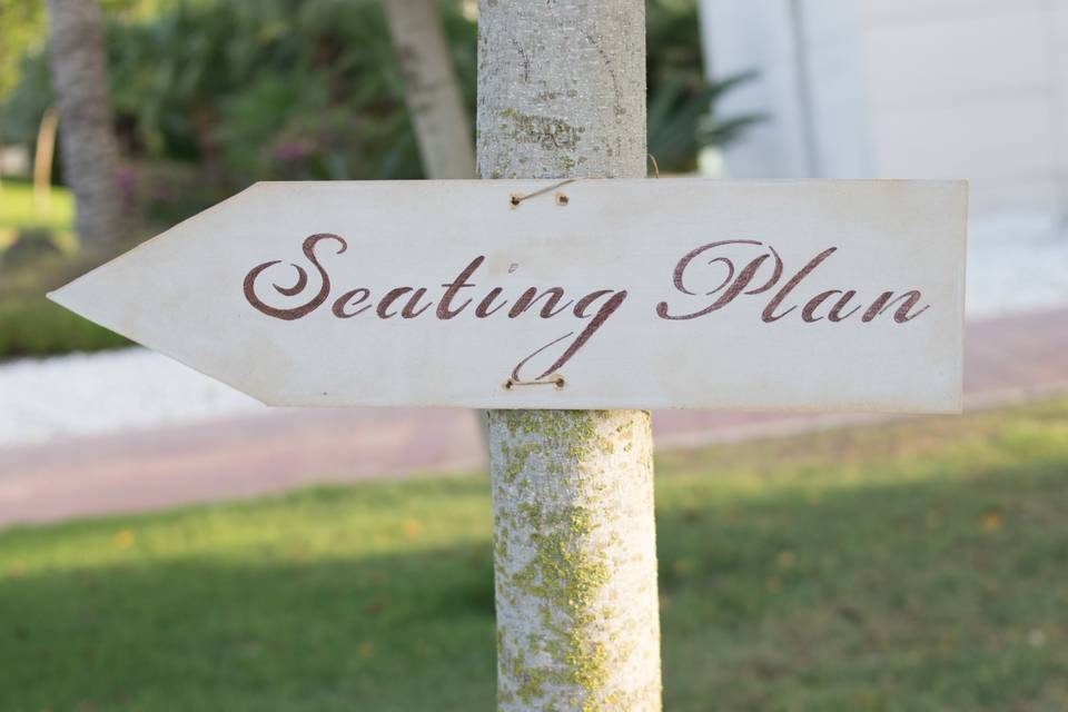 Seating plan La Finca Resort