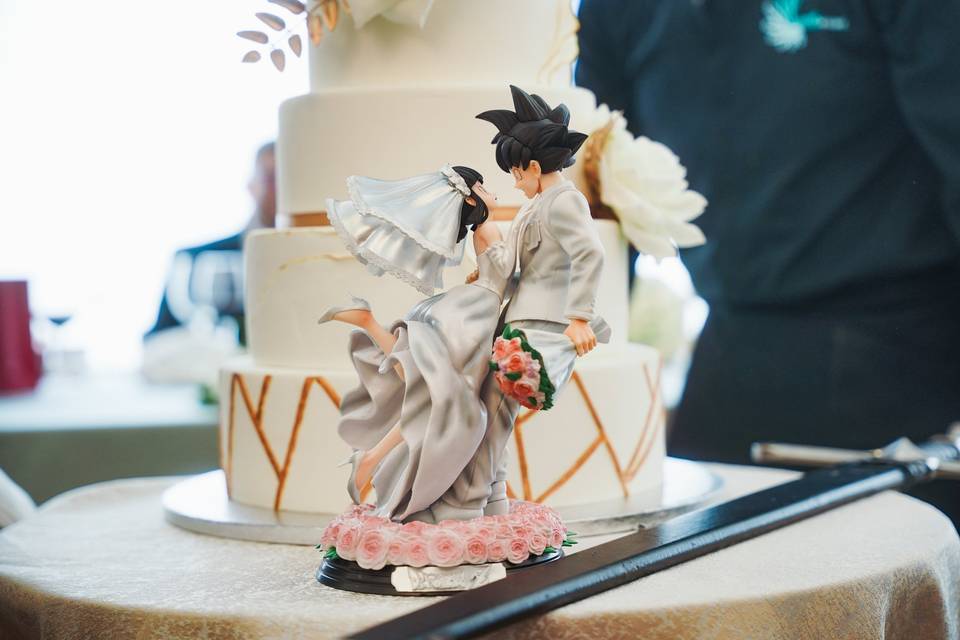 Goku y Chi-chi en la boda