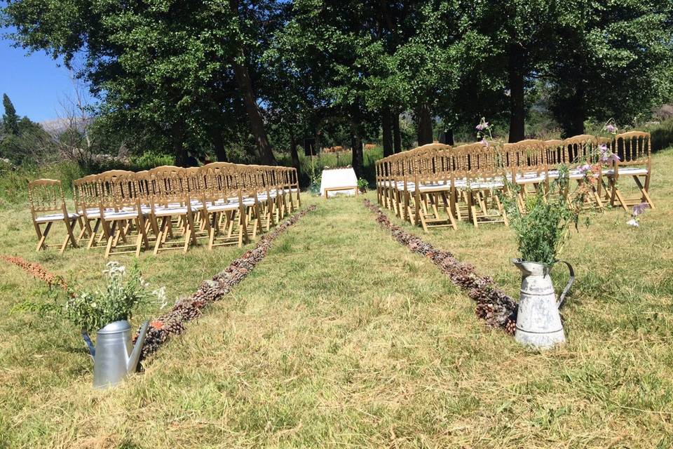 Ceremonia civil en el campo