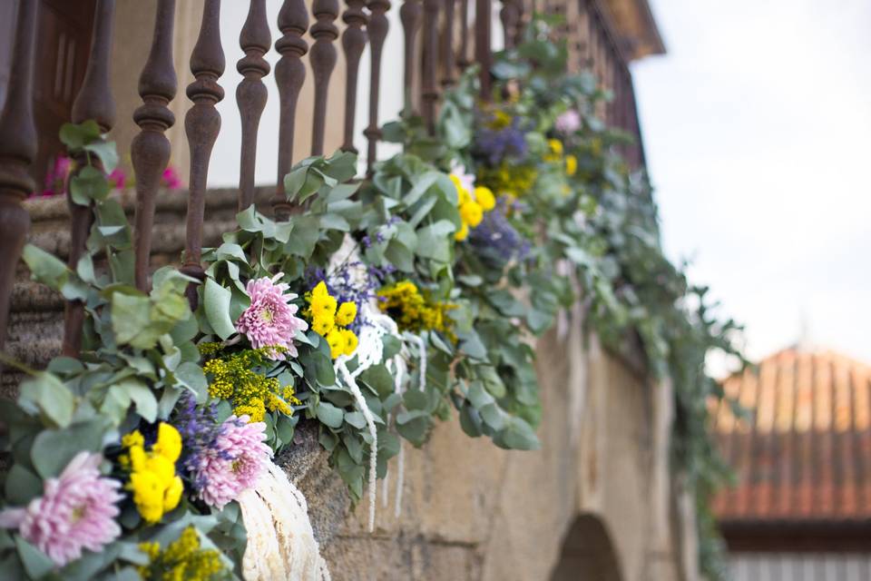 Detalle de decoración de escalera