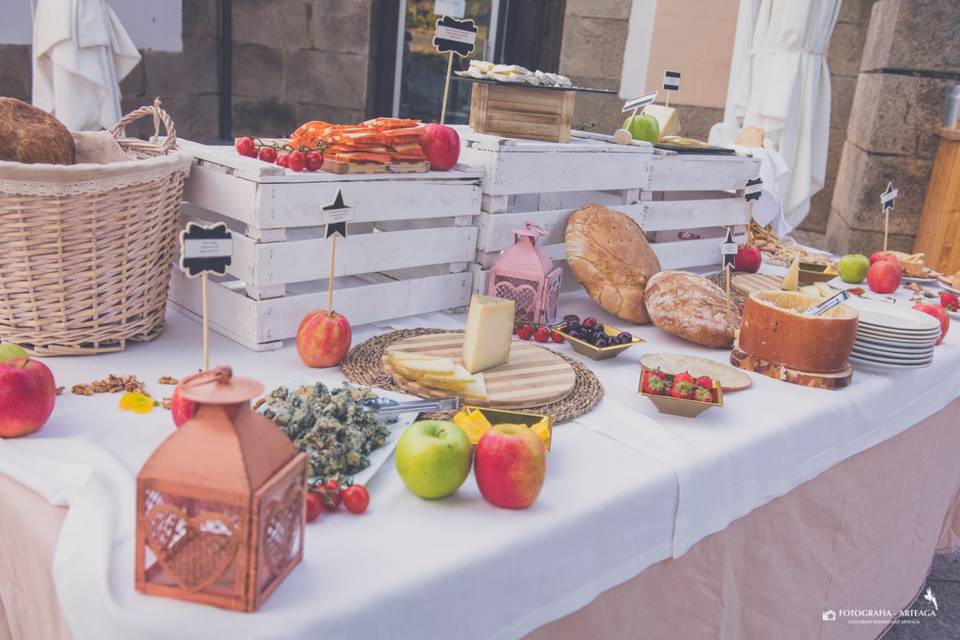 Detalle de buffet de cóctel