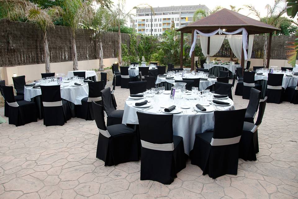 Banquete en la terraza