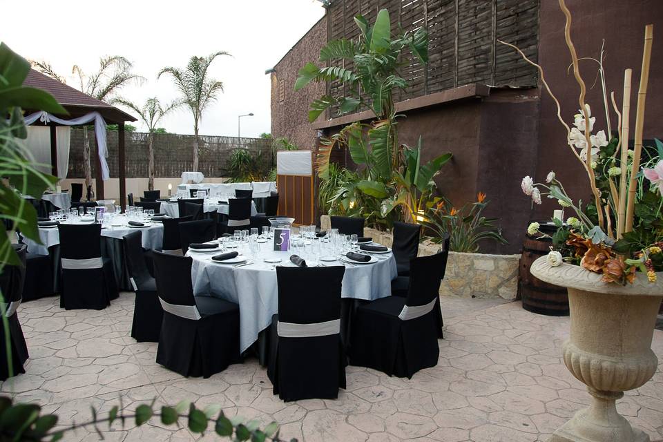 Banquete en la terraza