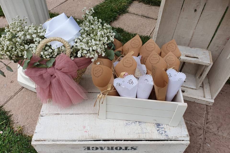 Detalle decoración boda civil