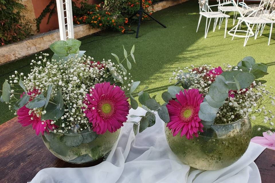 Detalle decoración boda civil