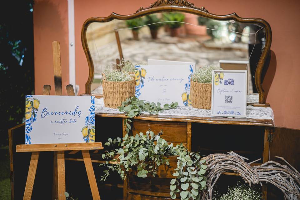 Rincón de bienvenida