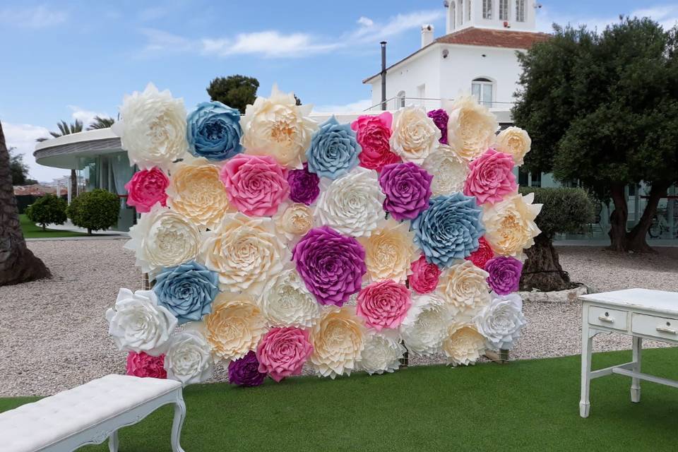 Pared de flores