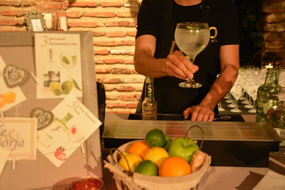 Barra de gin tonics rústica