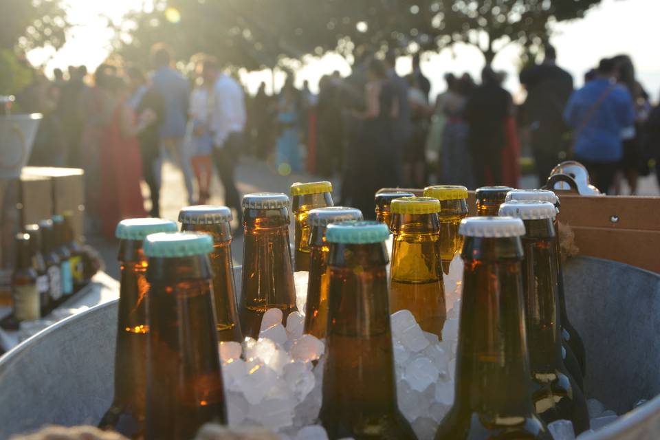 Barra de cervezas para boda