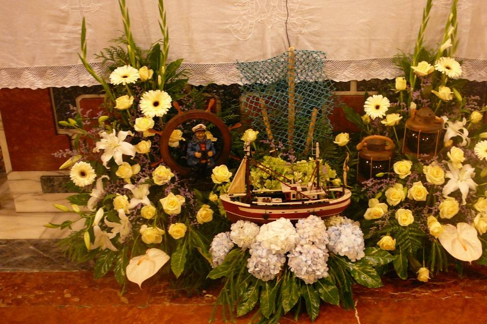 Centro de altar marinero