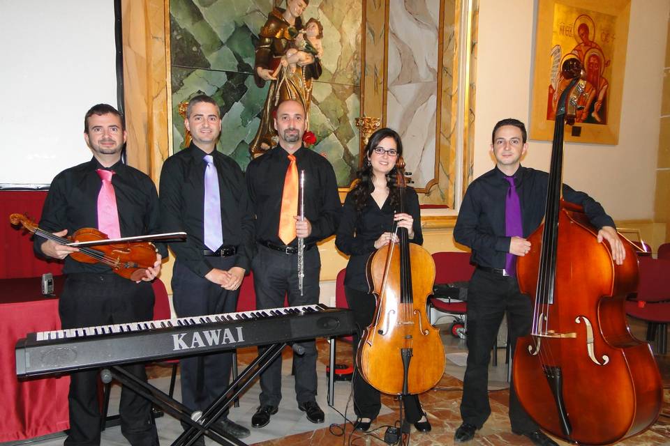 Quinteto de cuerda y flauta