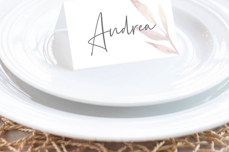 Tarjeta puesto de mesa