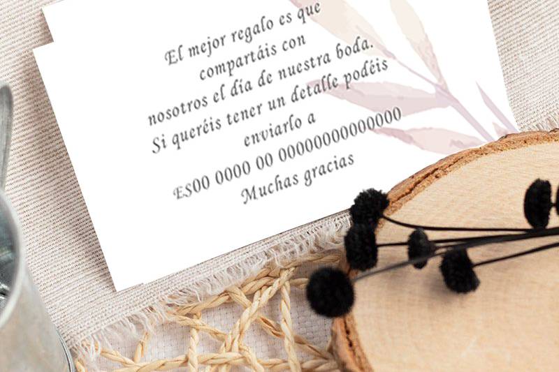 Tarjeta número de cuenta