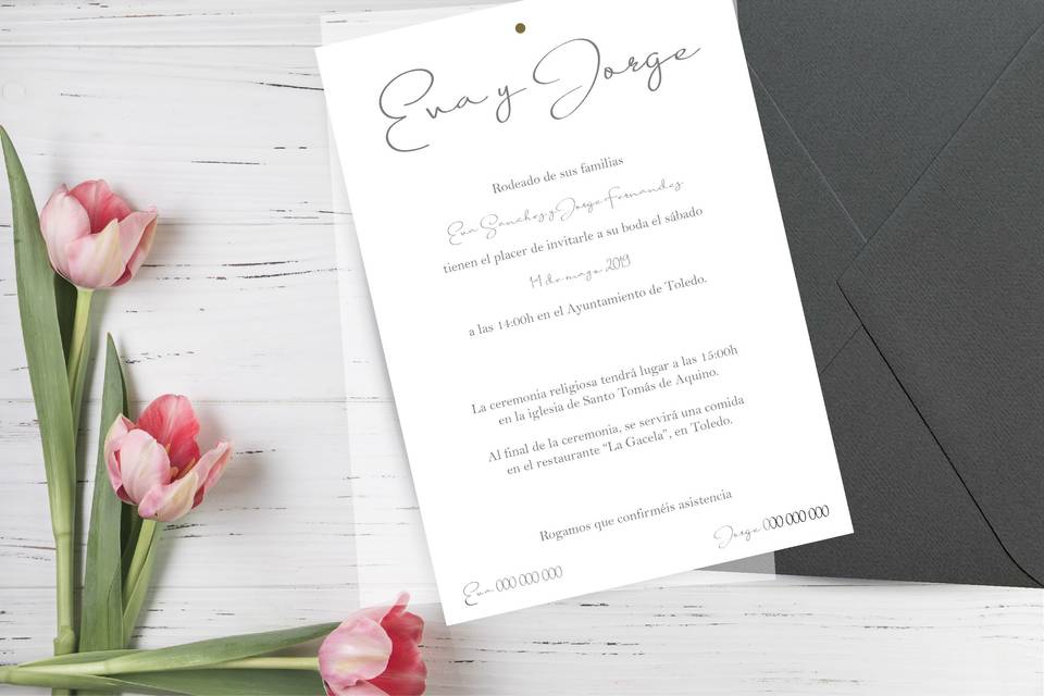 Invitación de boda Minimalista