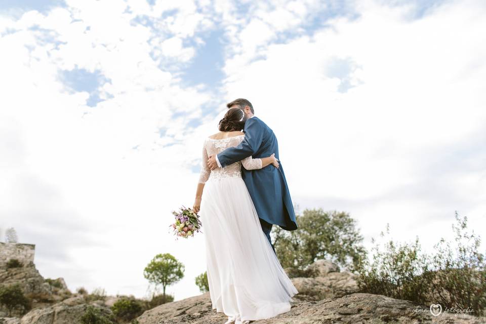 Novios en el campo