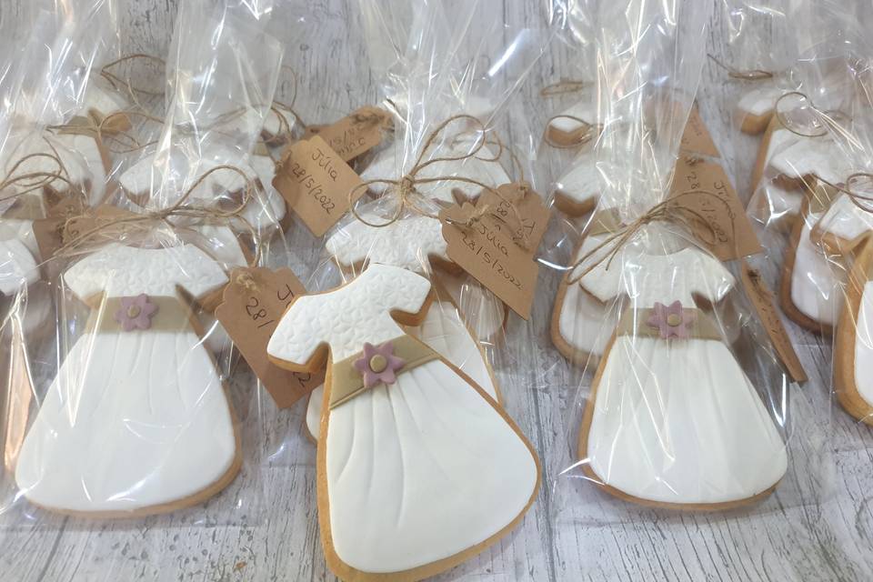Galleta vestido novia