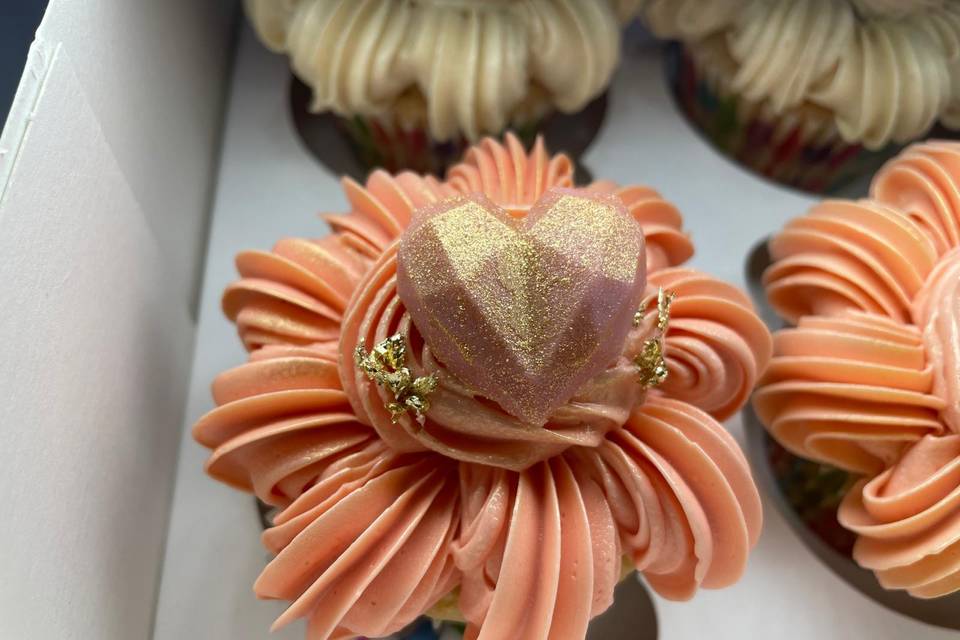 Cupcakes boda - fresa cremosa