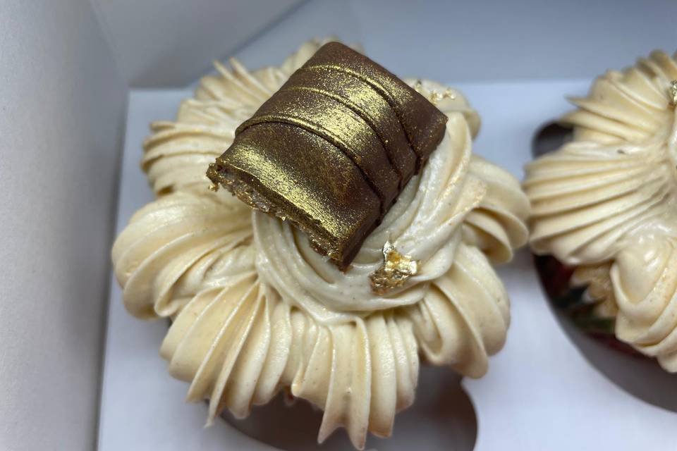 Cupcakes boda - Kinder Gold