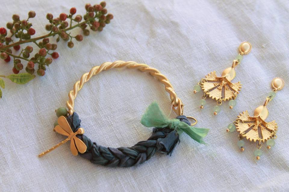 Pulsera y pendientes turcos