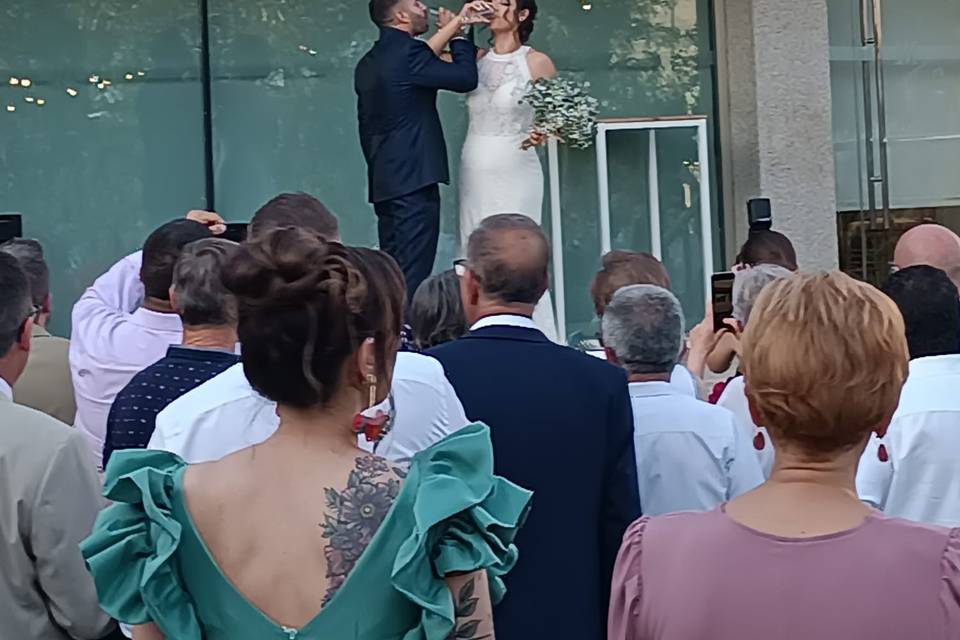 Brindis cóctel de novios