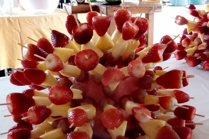 Brochetas de fruta