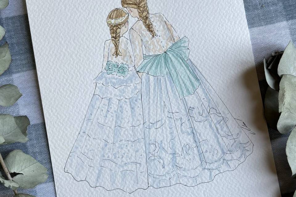 Acuarela personalizas Comunión