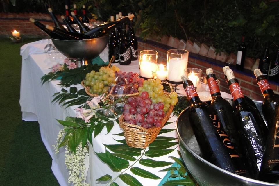 Buffet de vino