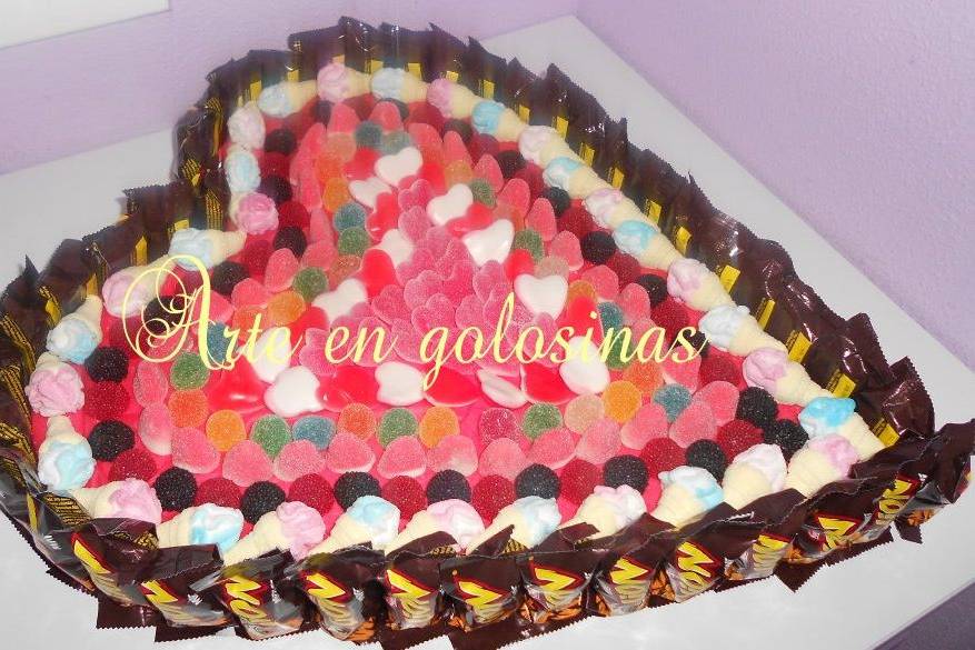 Corazón gigante chocolatinas