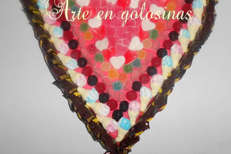 Corazón gigante chocolatinas