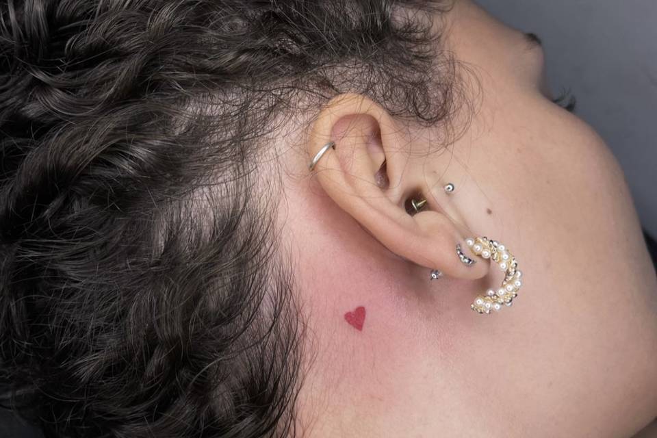 Detalle de corazón rojo