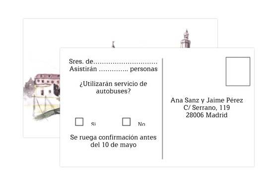 Tarjeta confirmación clásica