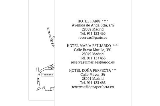 Mapa y lista de hoteles