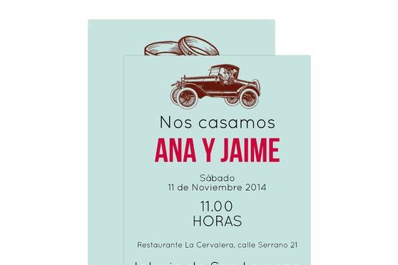 Invitaciones de boda vintage