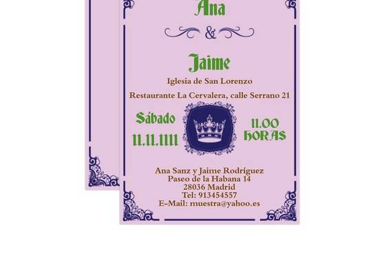 Invitaciones de boda vintage