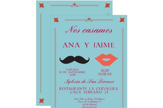 Invitaciones de boda vintage