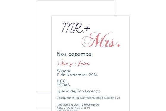 Invitaciones de boda vintage