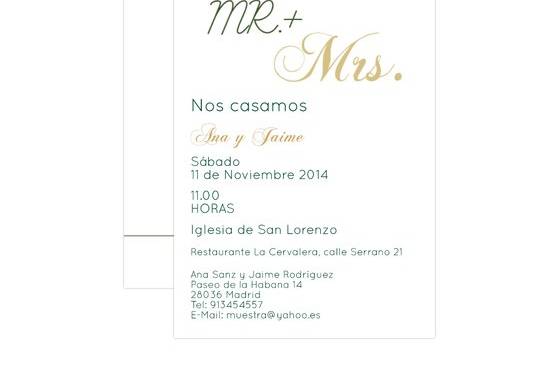 Invitaciones de boda vintage