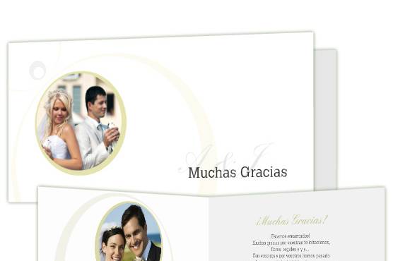 Tarjeta de Agradecimiento Boda Bola del Amor